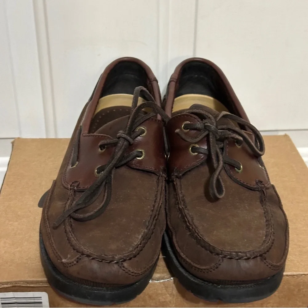 Freeman Men’s 10M Morgan Boat Slip On Leather Shoes - Brown FMC-4222 New W/O Box